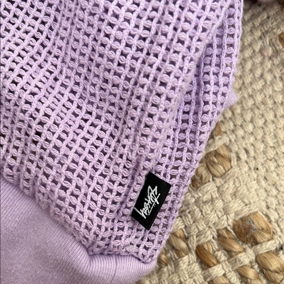Stussy Cotton Mesh Crew Lilac Top - Picture 6 of 6